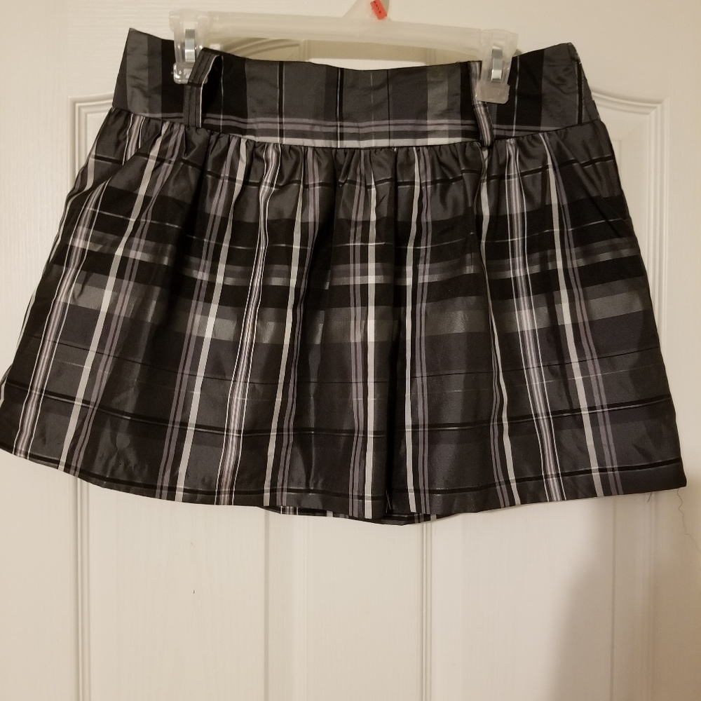 COPY - Plaid taffeta-like mini skirt